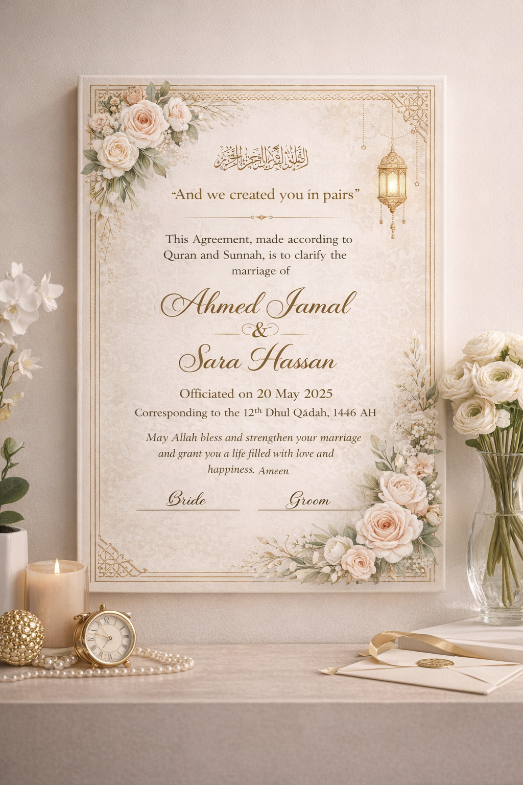 Customized Nikkah Frames